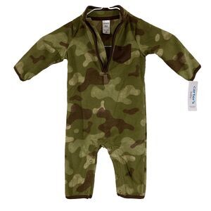 Carters Infant Boys Size 6 Months Fleece Camouflage One Piece Outfit